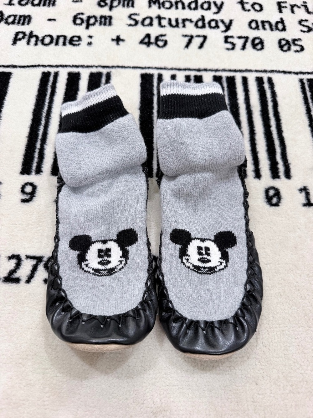 Disney Collection Mickey Logo Hanna Anderson UNISEX Kids Moccasins Slippers
